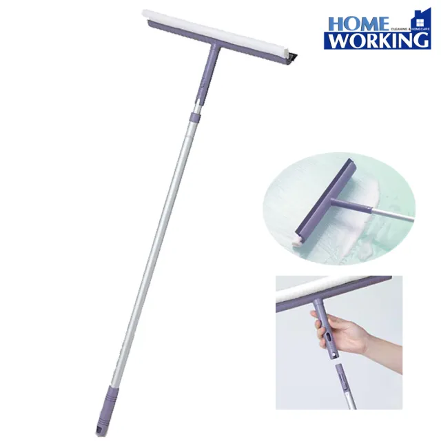 【HOME WORKING】伸縮鋁柄洗窗刷36CM(日本TERAMOTO/去汙纖維海綿/清潔省力又輕鬆)