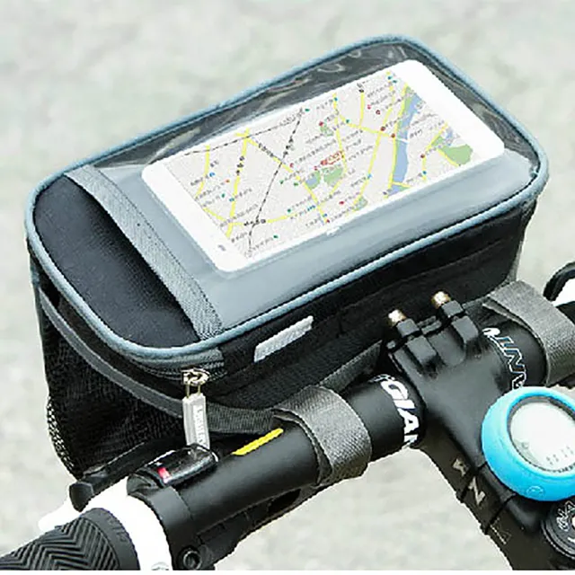 【E.City】大容量自行車手機觸控立體方包(貼心透明觸控視窗  方便導航及使用)