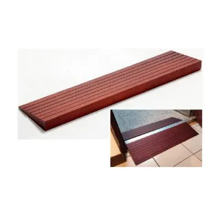 【海夫健康生活館】斜坡板專家 輕型可攜帶式 木製門檻斜坡板 W45(高4.5公分x20.5公分)