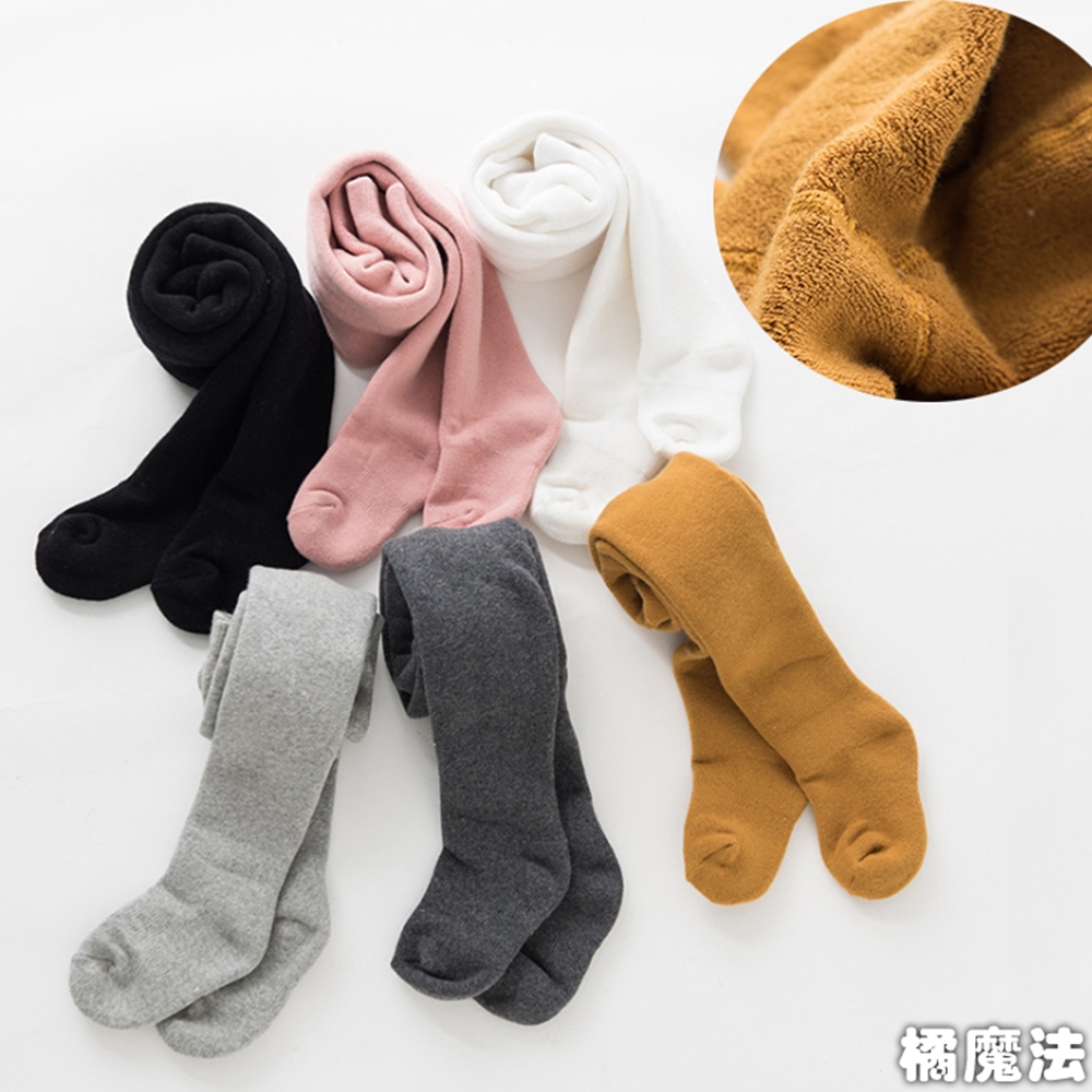 【橘魔法】（零碼出清）厚毛圈素色褲襪(小童 褲襪 童襪 童裝 女童 保暖襪)