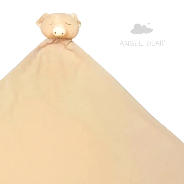 【Angel Dear】大頭動物嬰兒毛毯禮盒(米色小豬)