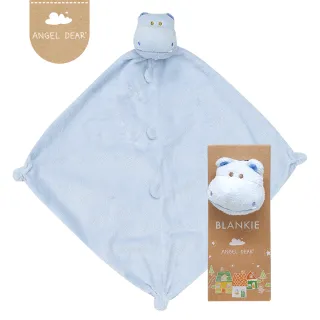 【Angel Dear】動物嬰兒安撫巾禮盒(藍色河馬)