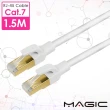 【MAGIC】Cat.7 SFTP圓線 26AWG光纖超高速網路線-1.5M(專利折不斷接頭)
