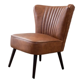 【BODEN】傑森美式復古風皮沙發單人座椅(暖茶棕色)