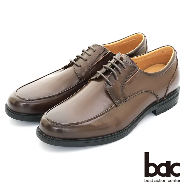 【bac】輕量舒適 真皮氣墊商務鞋(咖啡色)