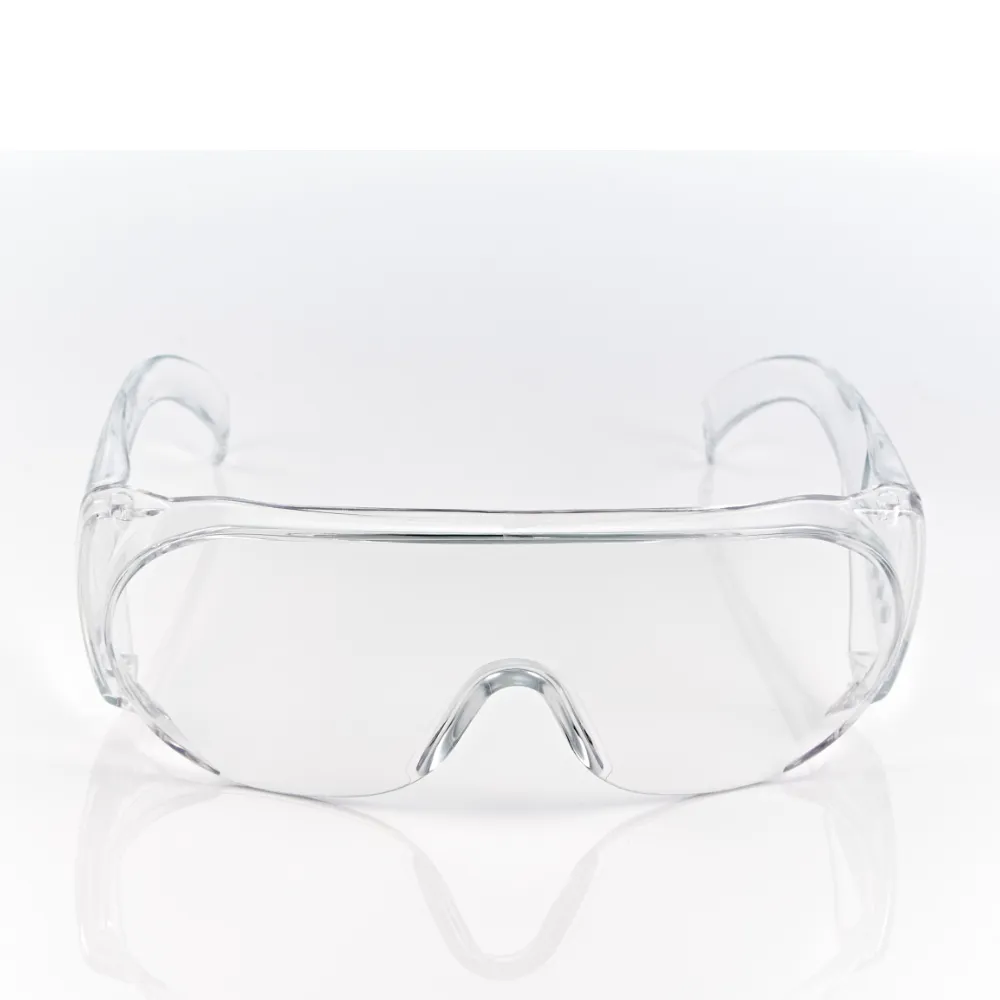 【Z-POLS】防疫必備專業款 抗UV 台灣製造 防飛沫可套大框透明眼鏡(贈盒裝全配)