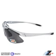 【Z-POLS】專業可掀設計 烤漆銀搭載抗UV400寶麗來Polarized偏光運動太陽眼鏡(可配度內框設計超實用)