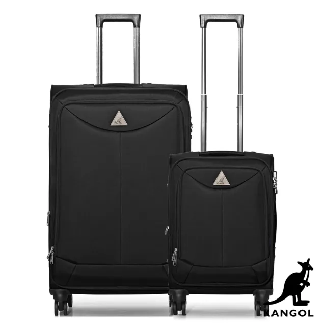 【KANGOL】英國袋鼠世界巡迴20+28吋布面行李箱-共3色