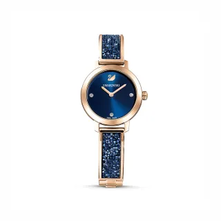 【SWAROVSKI 官方直營】Cosmic Rock 玫金色湛藍璀璨手錶 交換禮物
