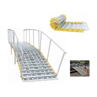 【海夫健康生活館】斜坡板專家 捲疊全幅式斜坡板 附雙側扶手 長300x寬66公分(R66300A)