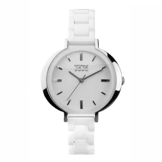 【NATURALLY JOJO】非凡之美陶瓷腕錶-JO96948-80F(白色/36mm)