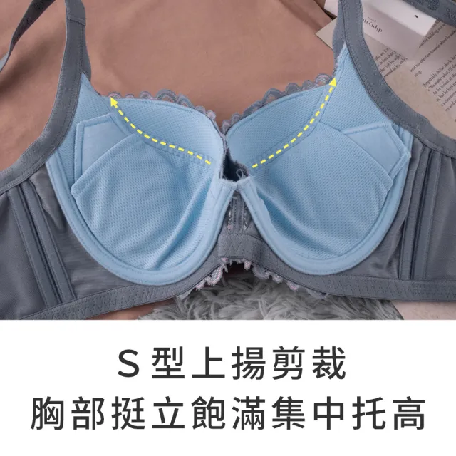 【玉如阿姨】訂製美胸內衣※0408藍(大尺碼 機能 調整 包副乳 提托 台灣製 B.C.D.E罩。)