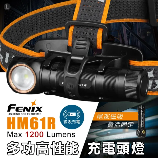 【Fenix】HM61R多功高性能充電頭燈(MAX 1200 Lumens)