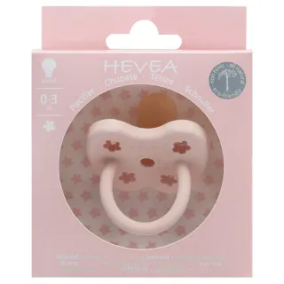 【hevea】彩色乳膠奶嘴-寶貝粉(使用FDA認可的天然彩色顏料)