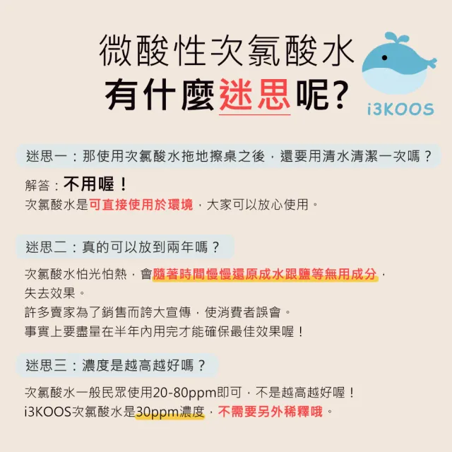 【i3KOOS】微酸性次氯酸水-全家守護組