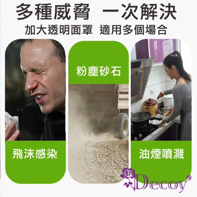 【Decoy】可拆透視 時尚中性防水防塵棒球帽(2色可選)