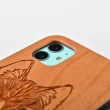 【Woodu】iPhone 11/11Pro/11Pro Max 實木浮雕 冰原狼 手機殼(耐摔 防震 緩衝 保護殼 木製硬殼)