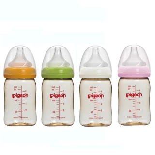 【Pigeon 貝親】寬口母乳實感PPSU奶瓶160ml(4色)