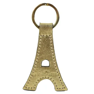 【LA BAGAGERIE】牛皮鐵塔造型鑰匙圈(金)