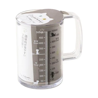 【KAI 貝印】Nyammy 黑貓咪量杯 500ml(雙色刻度)