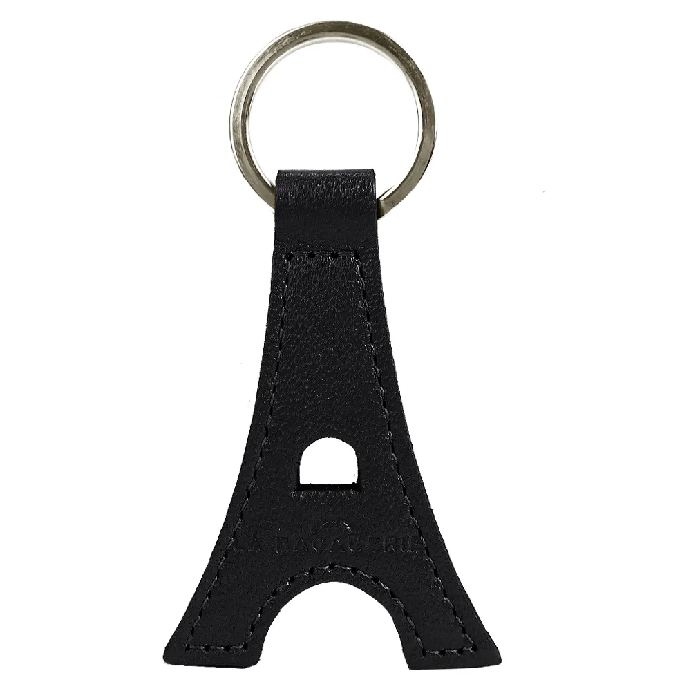 【LA BAGAGERIE】牛皮鐵塔造型鑰匙圈(黑)