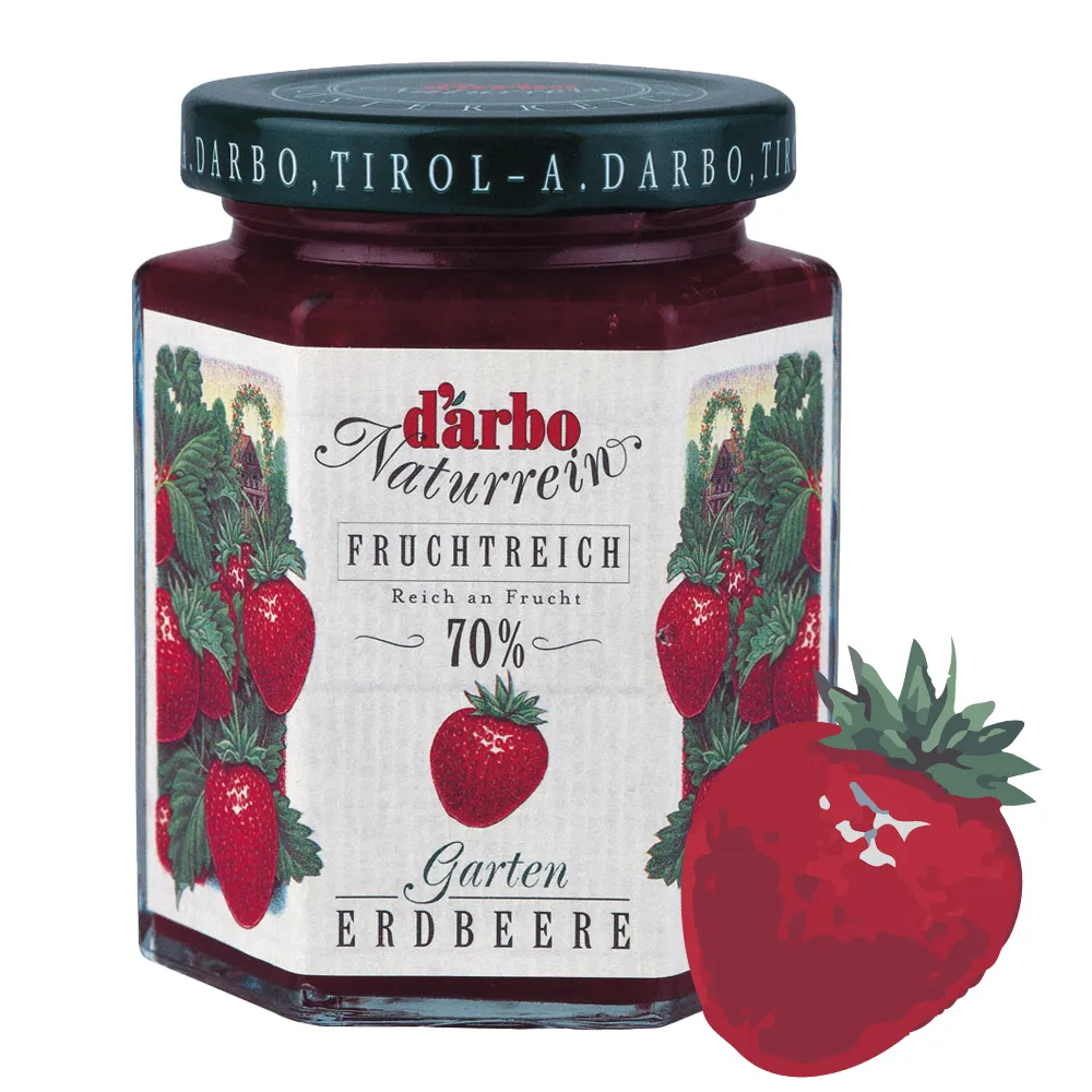 D'arbo德寶】70%果肉天然草莓果醬200g(可沖泡果茶/純天然/最新鮮