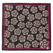 【CLATHAS】復古日式和風格紋山茶花帕巾領巾(黑色)