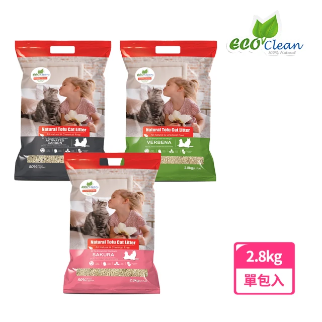 【ECO 艾可】天然草本輕質型豆腐貓砂2.8KG(仿礦豆腐砂/破碎型豆腐砂)