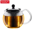 【Bodum】ASSAM濾壓式茶壺500cc-不鏽鋼亮面