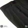 【NST JEANS】夏季薄款 免燙 素黑 超細纖維大尺碼 打摺西裝褲-中高腰寬版(001-7279)
