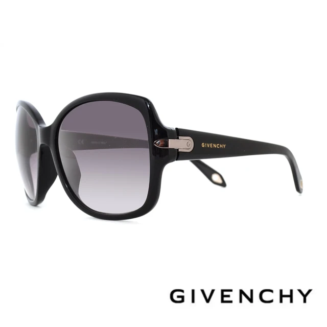 GIVENCHY 紀梵希 微方框細緻小臉太陽眼鏡(- 黑 - GISGV897-0700)