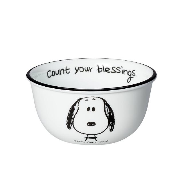 【CorelleBrands 康寧餐具】SNOOPY 復刻黑白325ml飯碗(411)