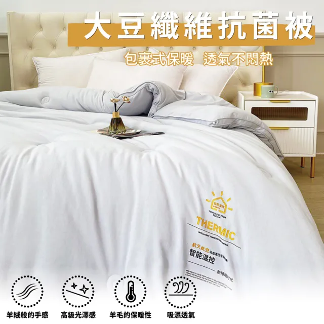 【A-ONE】大豆蛋白纖維 3.8kg防蟎抗菌吸濕排汗 雙人6x7尺棉被