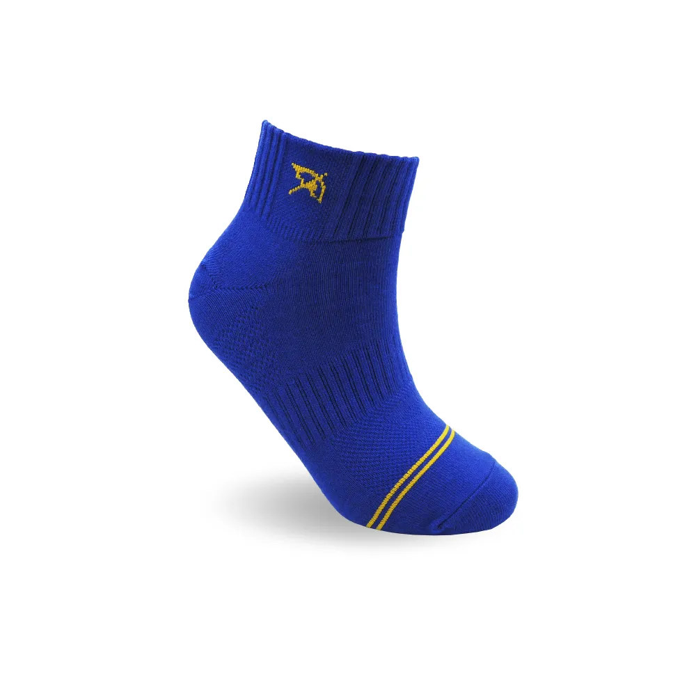 【Arnold Palmer】1/2加大條紋休閒短襪-藍(短襪/加大襪/男襪/中性襪/休閒襪)