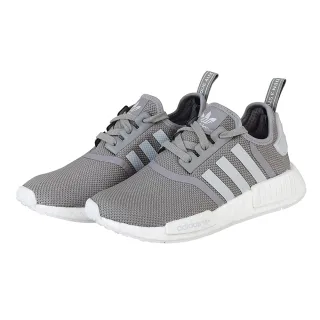 【adidas 愛迪達】adidas Originals NMD R1系列織紋網面慢跑潮鞋(男/灰)