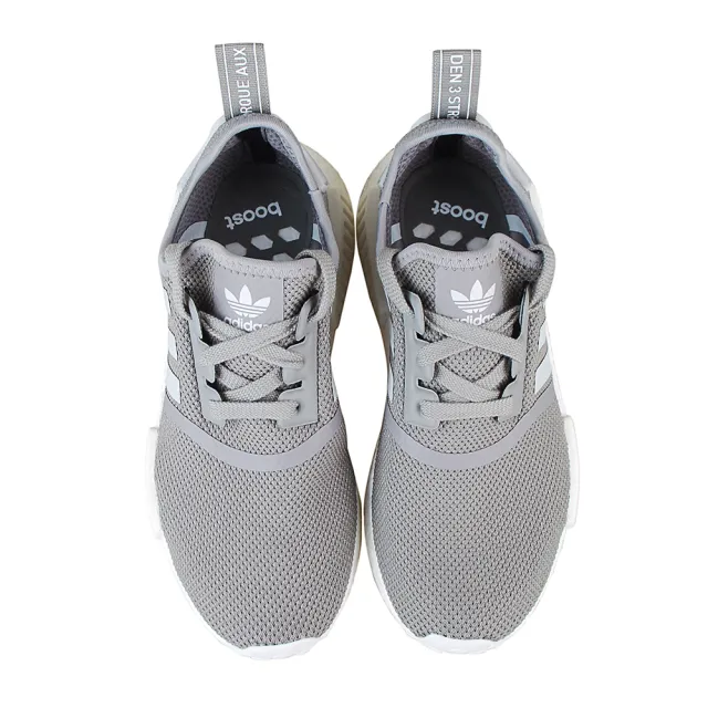 【adidas 愛迪達】adidas Originals NMD R1系列織紋網面慢跑潮鞋(男/灰)