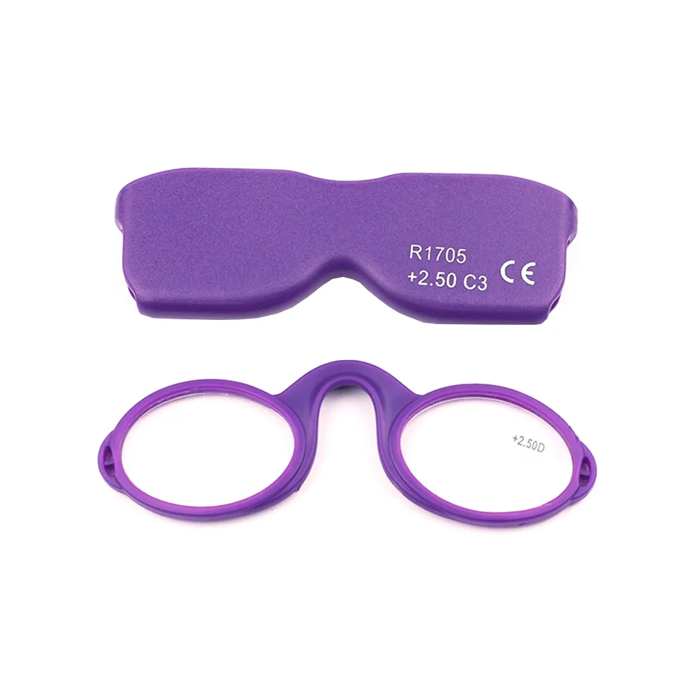 【MEGASOL】便利卡片式優質小橢圓框老花眼鏡(彈性矽膠夾式老花眼鏡-R1705兩色選)