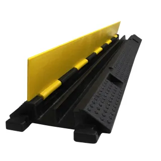 【AOW】線槽減速帶 室內PVC雙線槽 理線器 過路板 減速丘 851-CDY3533D(減速帶 線槽 壓線槽)