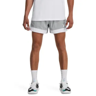 【UNDER ARMOUR】UA 男 BASELINE 5吋籃球短褲 運動短褲_1380302-011(摩登灰)