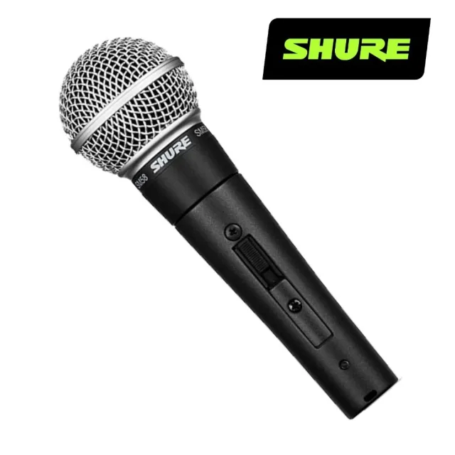 SHURE】動圈式麥克風人聲麥克風心型指向收音SM58 SM58S 有開關(原廠 