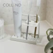 【日本COLLEND】鋼製4格牙刷置物架-附珪藻土墊-2色可選(牙刷架/浴室牙刷座/硅藻土盥洗盤)