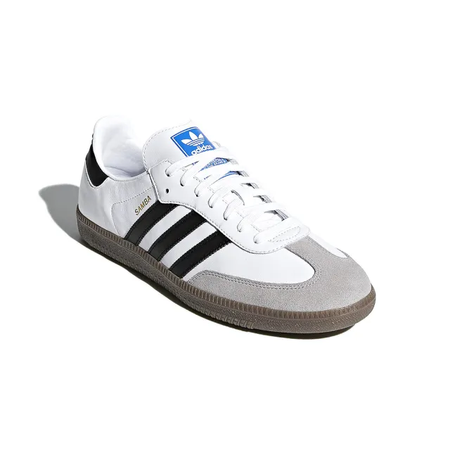 【adidas 愛迪達】Originals Samba OG 男鞋 白色 焦糖黑底 經典 麂皮 復古 經典 休閒鞋 B75806
