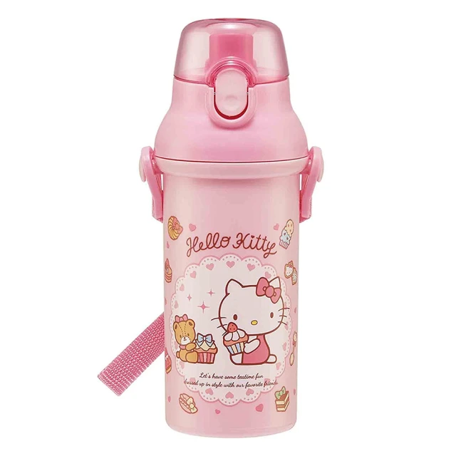 Skater 三麗鷗 抗菌按壓開蓋輕量水壺 480ml Hello Kitty 甜點(餐具雜貨)