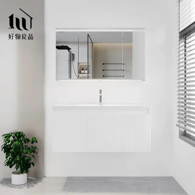 【好物良品】100x70x13cm_304不鏽鋼掛牆式三開門極簡浴室收納鏡櫃(浴室鏡櫃 浴室收納 鏡櫃 304不銹鋼)