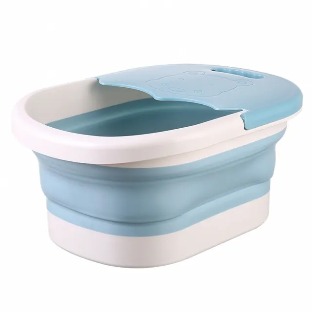 【COLACO】摺疊可提式加厚附蓋泡腳桶足浴盆(足浴桶)