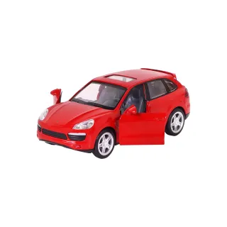 【KIDMATE】1:32聲光合金車 Porsche Cayenne S紅(正版授權 迴力車模型玩具車 保時捷)