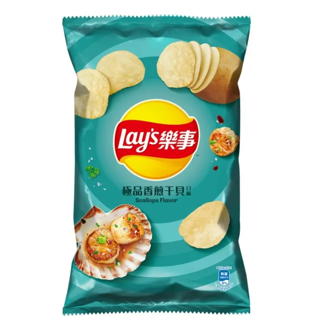 【Lay’s 樂事】樂事極品香煎干貝洋芋片85g/包