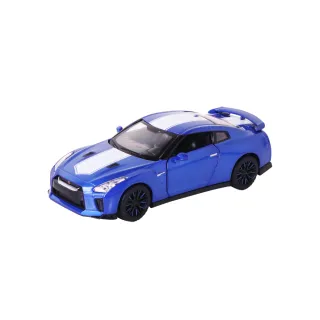 【KIDMATE】1:32聲光合金車 Nissan GT-R R35 藍(正版授權 迴力車模型玩具車 東瀛戰神)