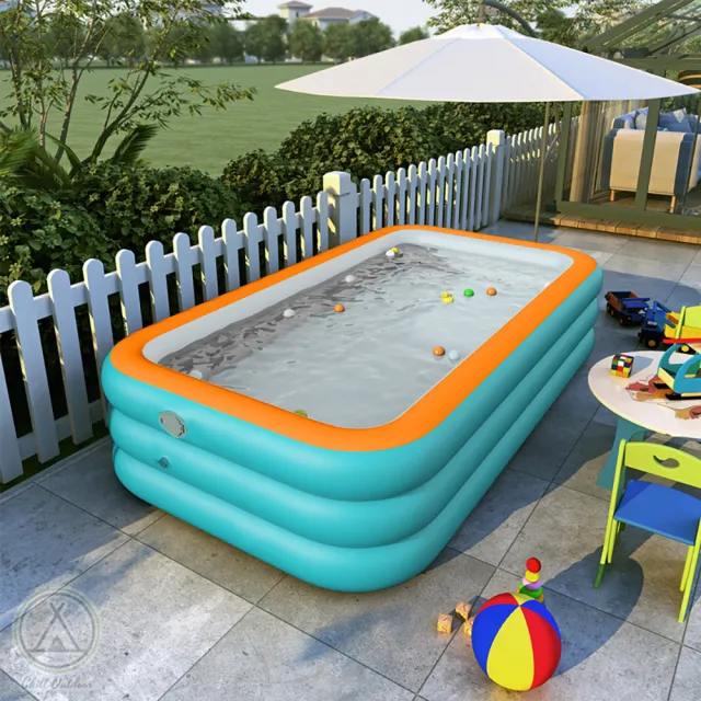 【Chill Outdoor】2.1米 三層充氣游泳池 210x145cm(充氣泳池 游泳池 家庭戲水池 充氣水池)