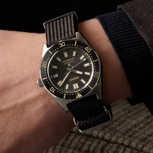 【SEIKO 精工】PROSPEX系列 1965復刻 製紐編織錶帶 潛水機械腕錶  SK044 母親節 禮物(SPB239J1/6R35-00P0D)